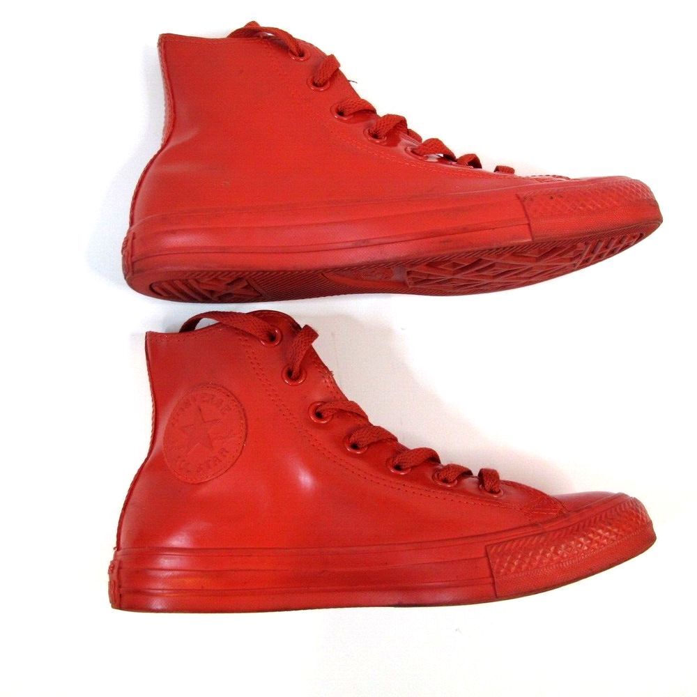 Converse Rubber Chuck Taylor Hi Top Rain Boots Lace Up Women's 6.5 Men 4.5 - Picture 4 of 9